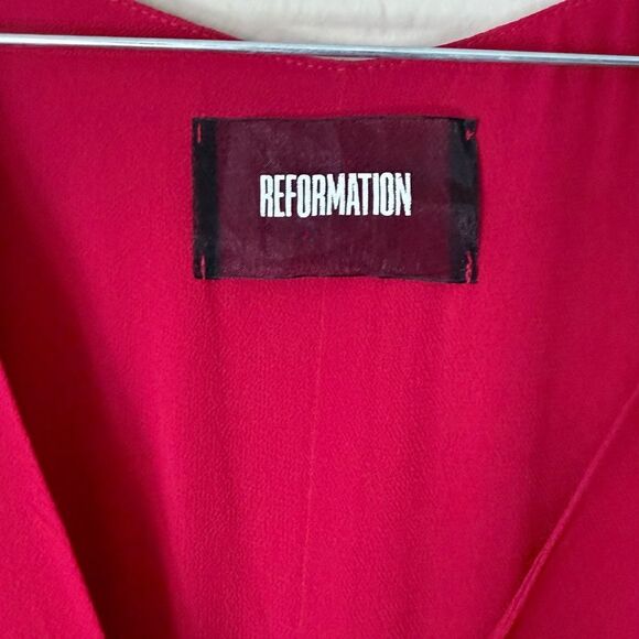 NWT Reformation Patti Jumpsuit Red Size 4 - Picture 11 of 13